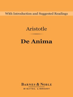 cover image of De Anima